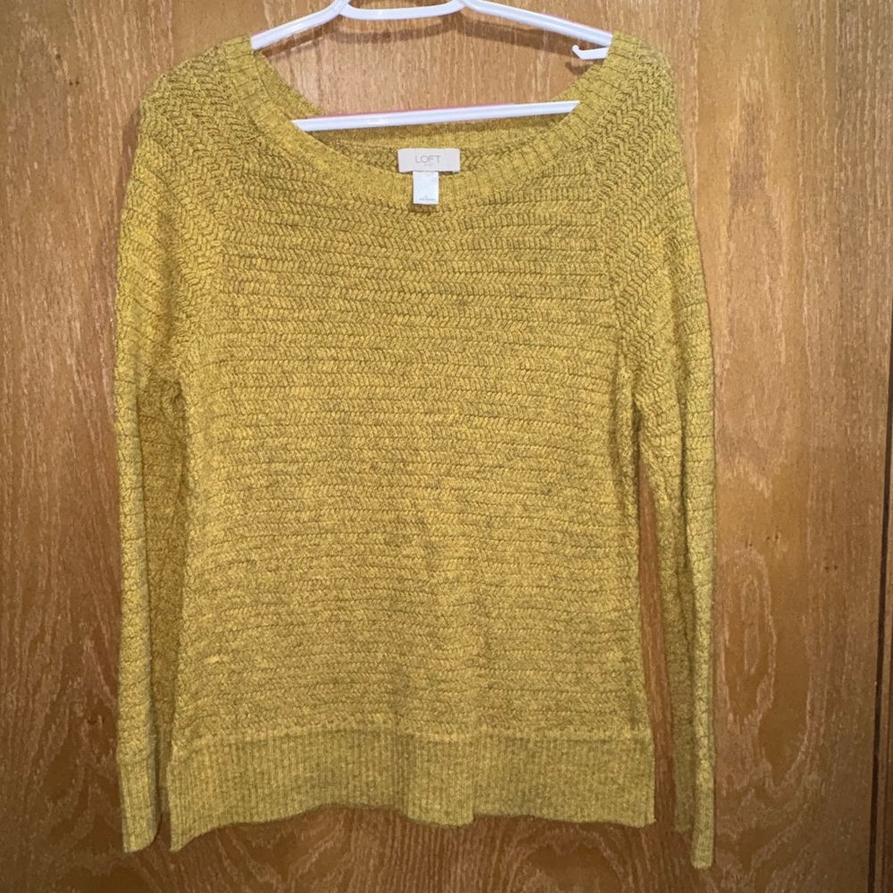 LOFT Mustard Yellow Sweater - Picture 1 of 4